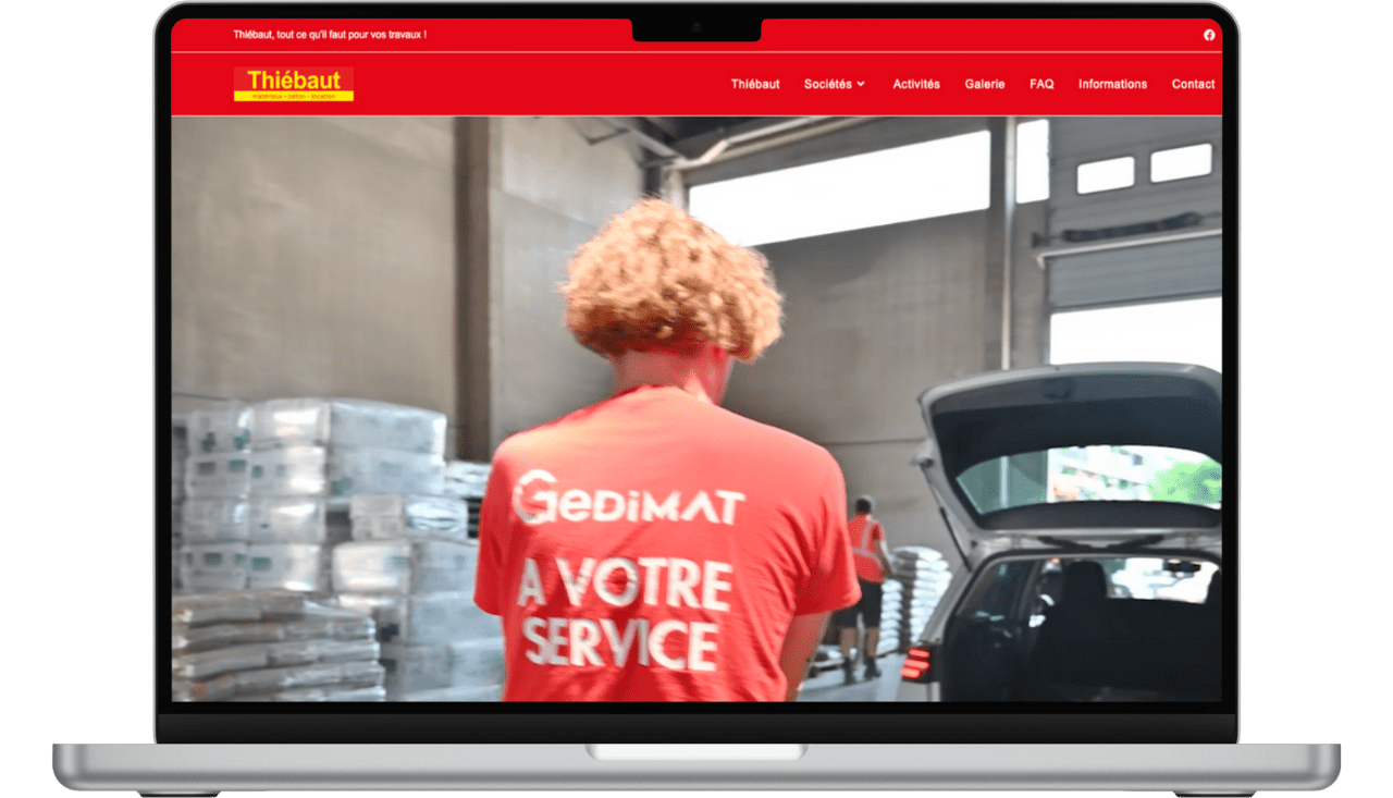 création de sites internet - mockup site internet pc thiébaut
