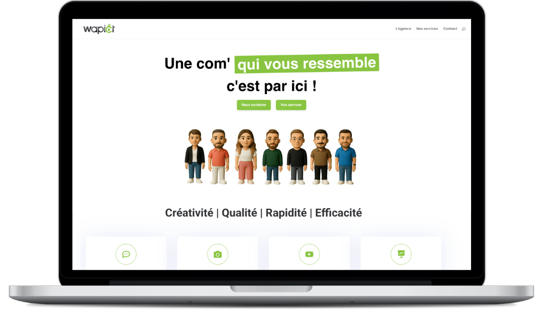 agence de communication - mockup site internet