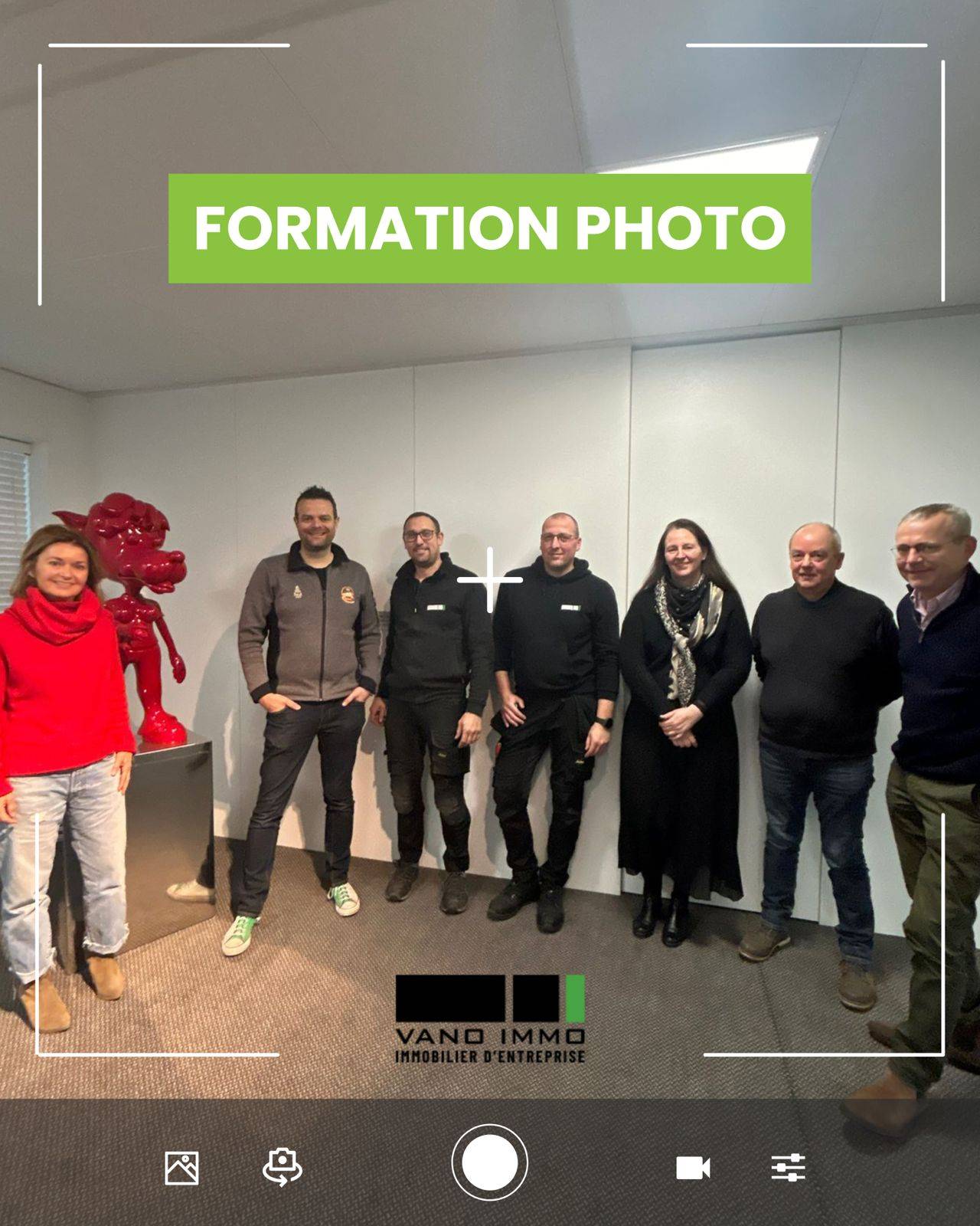 formation réseaux sociaux - photo avec équipe vano immo